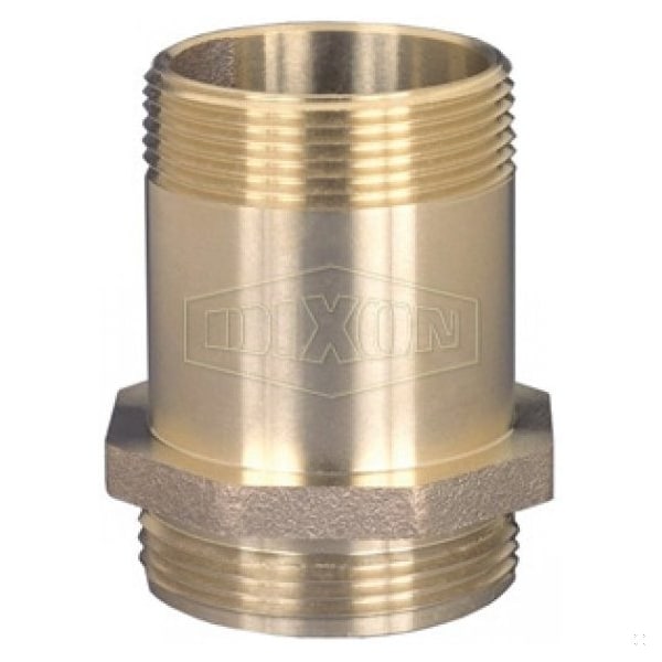 Pin Rack Nipple, 2-1/2 in Nominal, MNPT x Male NST, Brass, Domestic